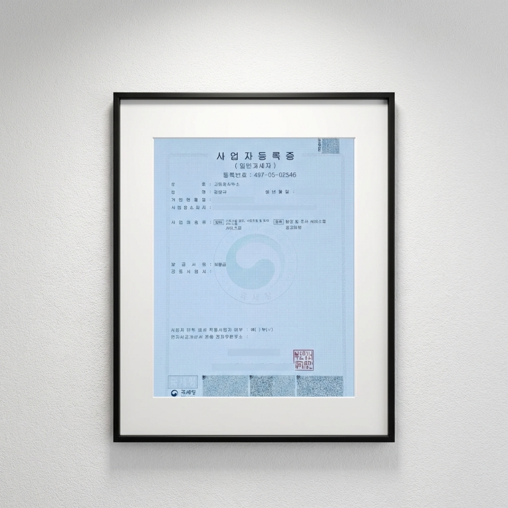 정식 사업자등록